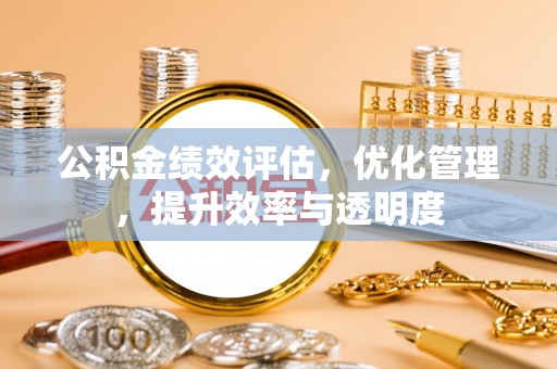 泰顺公积金绩效评估，优化管理，提升效率与透明度
