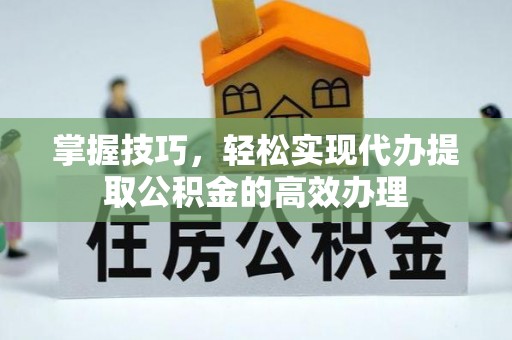 泰顺掌握技巧，轻松实现代办提取公积金的高效办理
