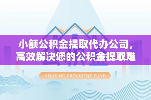 泰顺小额公积金提取代办公司，高效解决您的公积金提取难题